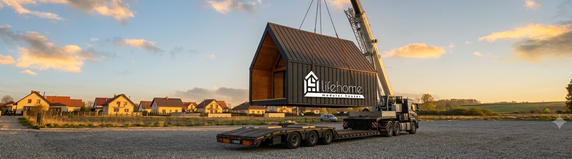 Модуль LifeHome на трал і кран перед відправкою